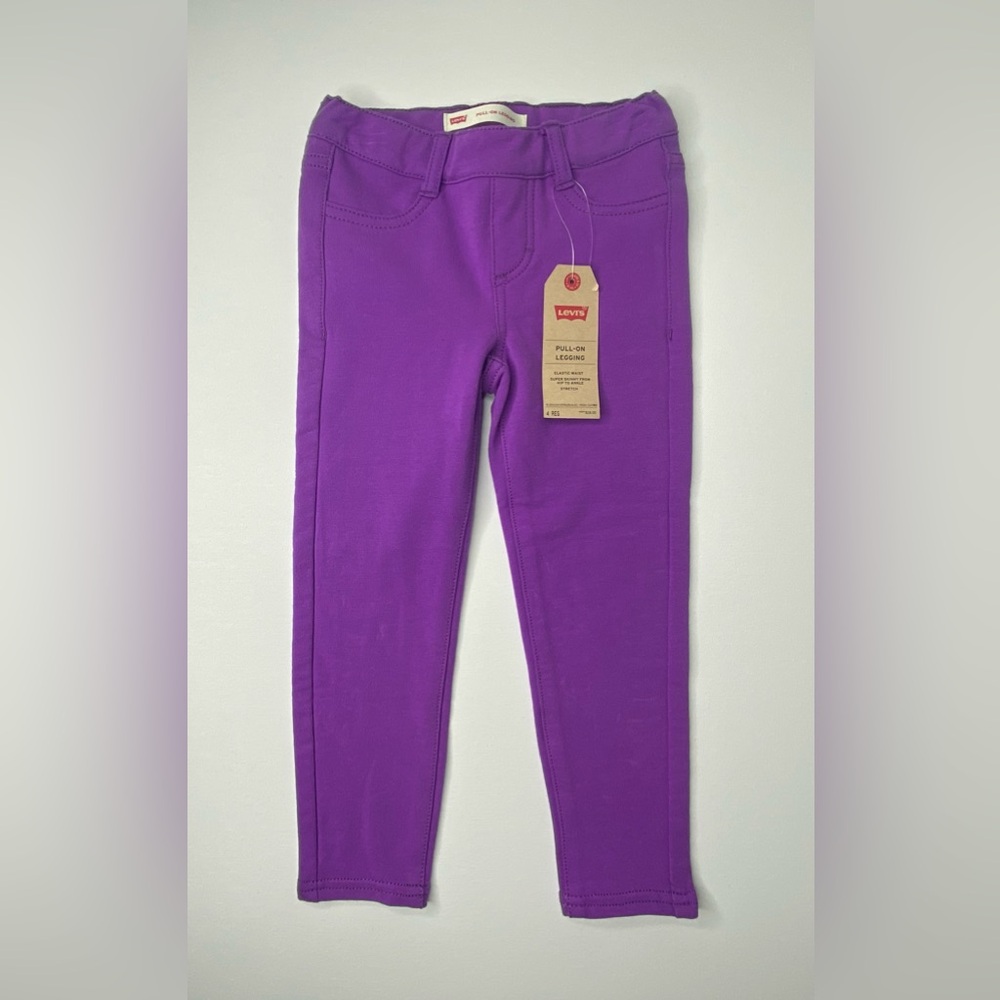 Levi's Pull-On Legging Purple Skinny Jeans Kids Girls With Pockets Size 4 XS